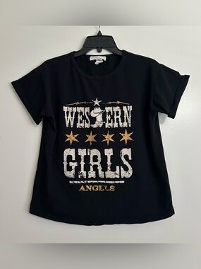 Western Girls Graphic Tee - Black